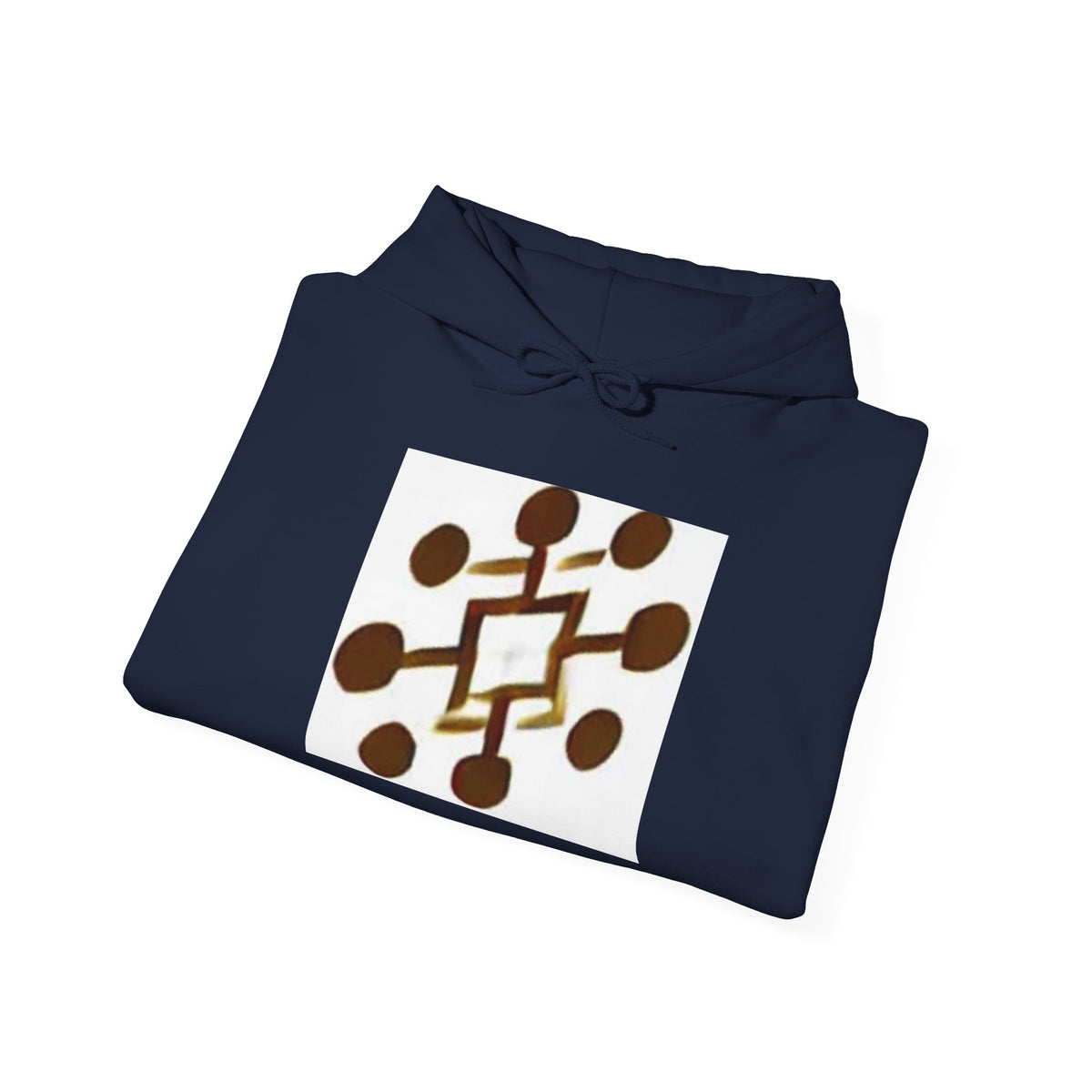 Geometric Coffee Beans Hoodie — Brown Espresso Pattern Pullover