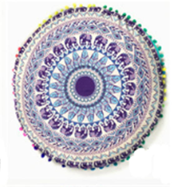 Gradient Floral Pillow Covers and Round Cushion Cases