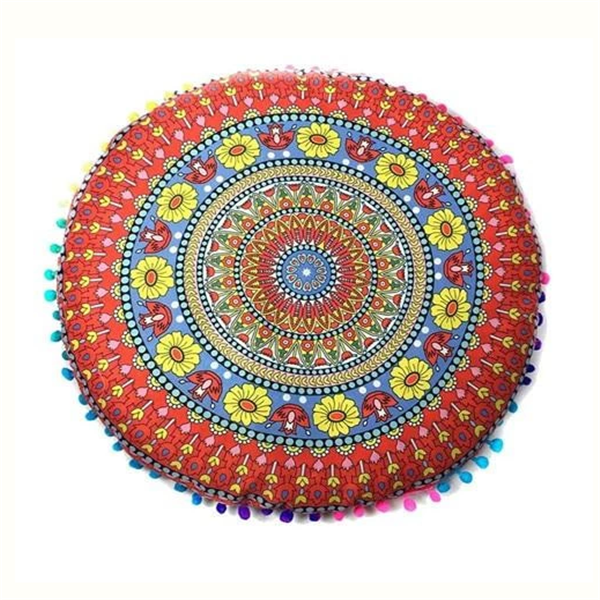 Gradient Floral Pillow Covers and Round Cushion Cases