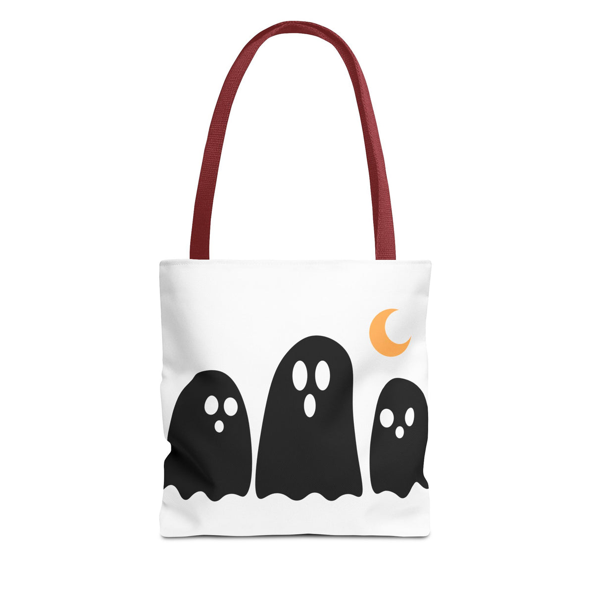 Ghost Trio Moon Tote Bag — Cute Halloween Ghosts AOP Tote