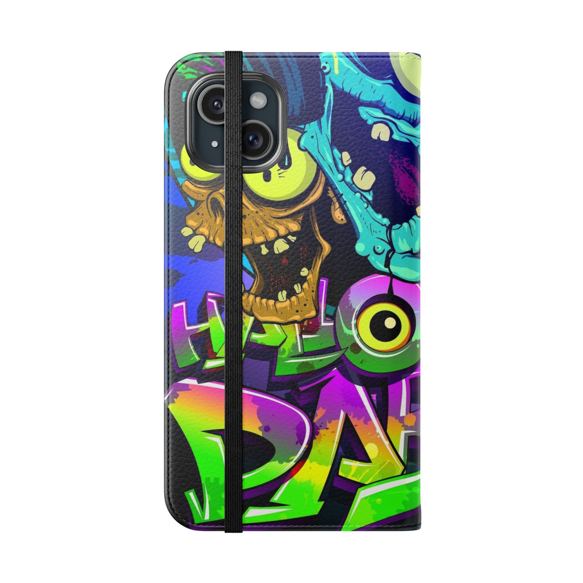 Halloween Party Flip Case — Neon Monster Phone Wallet