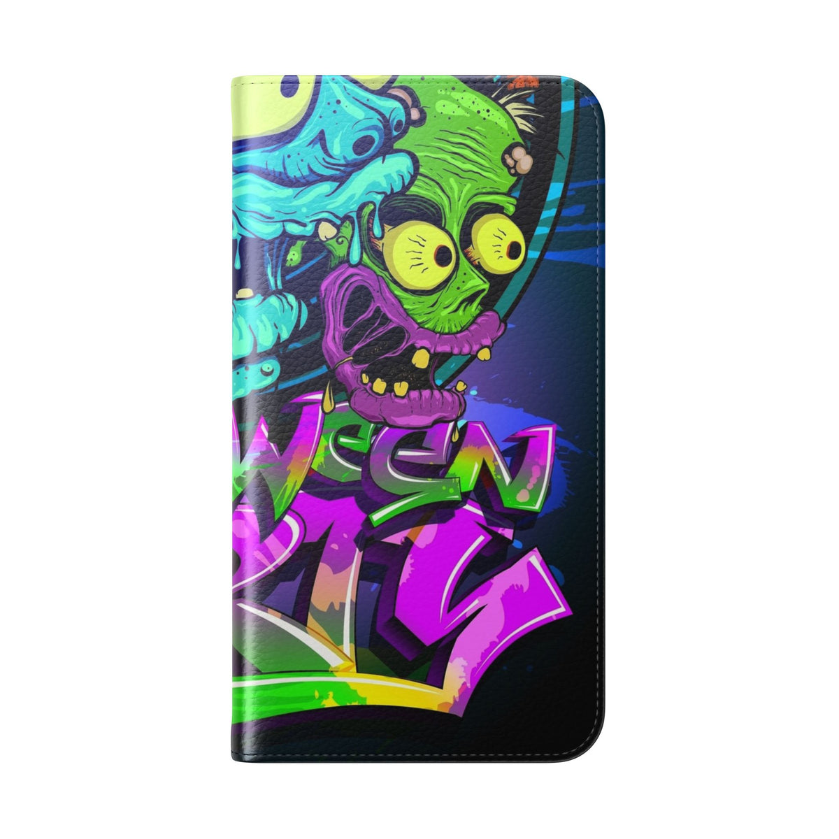 Halloween Party Flip Case — Neon Monster Phone Wallet