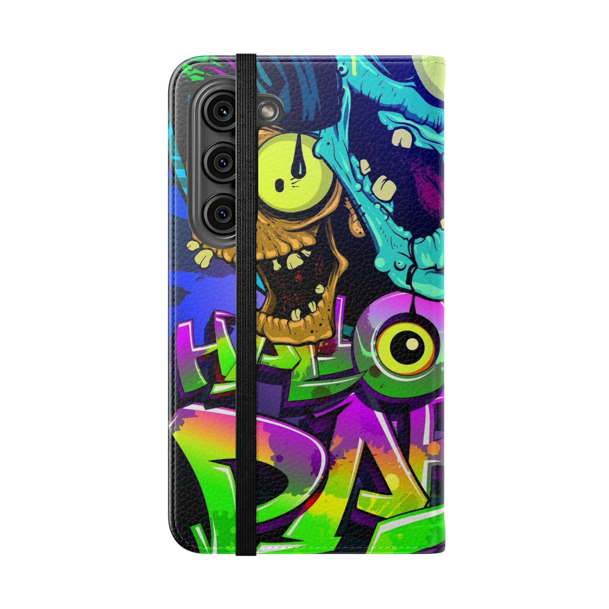 Halloween Party Flip Case — Neon Monster Phone Wallet