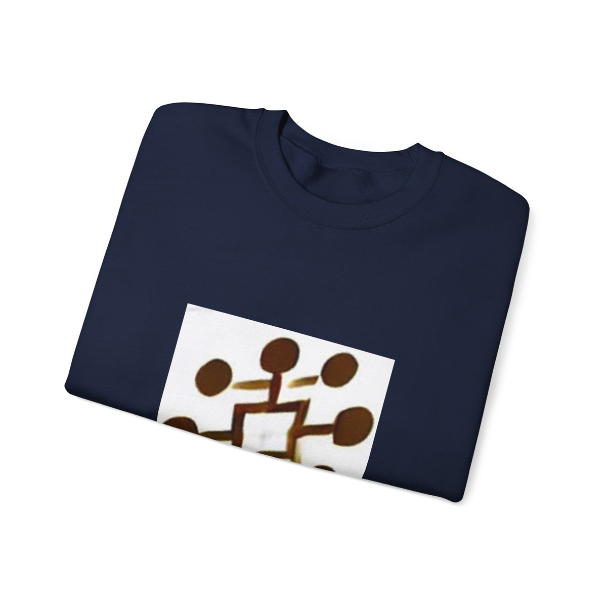 Crewneck Sweatshirt — Modern Geometric Brown Pattern