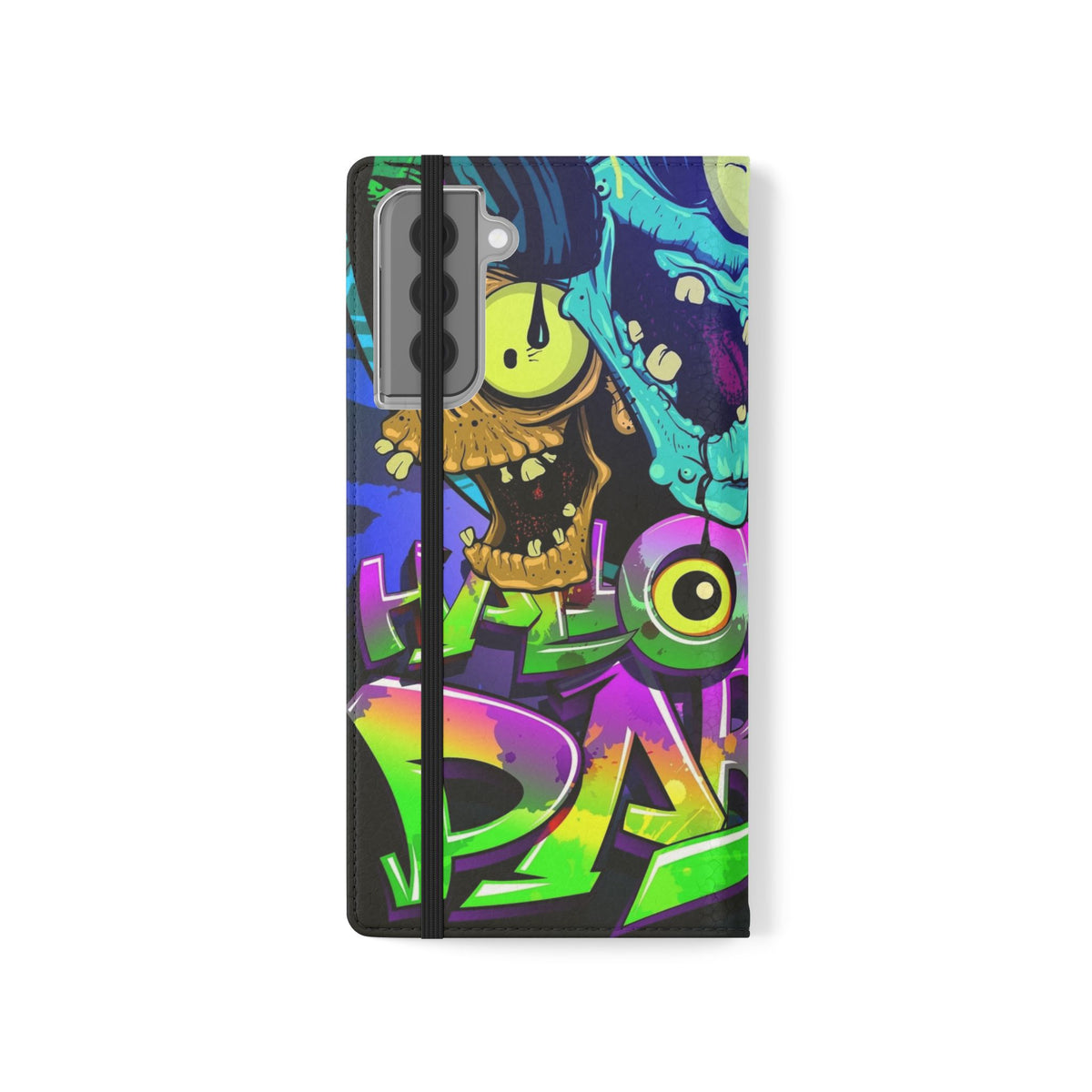Halloween Party Flip Case — Neon Monster Phone Wallet