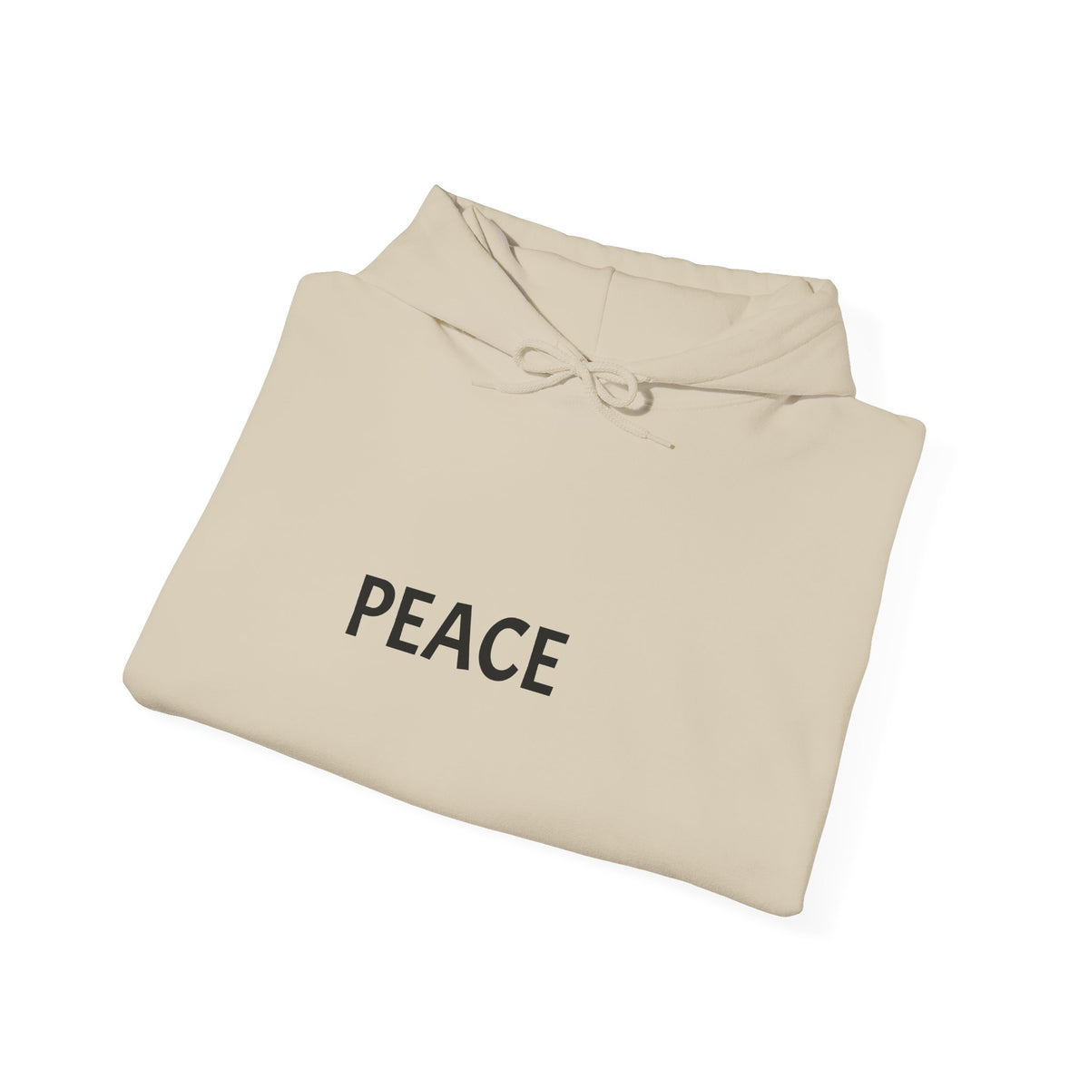 Peace Minimal Hoodie — Simple 'PEACE' Graphic Pullover