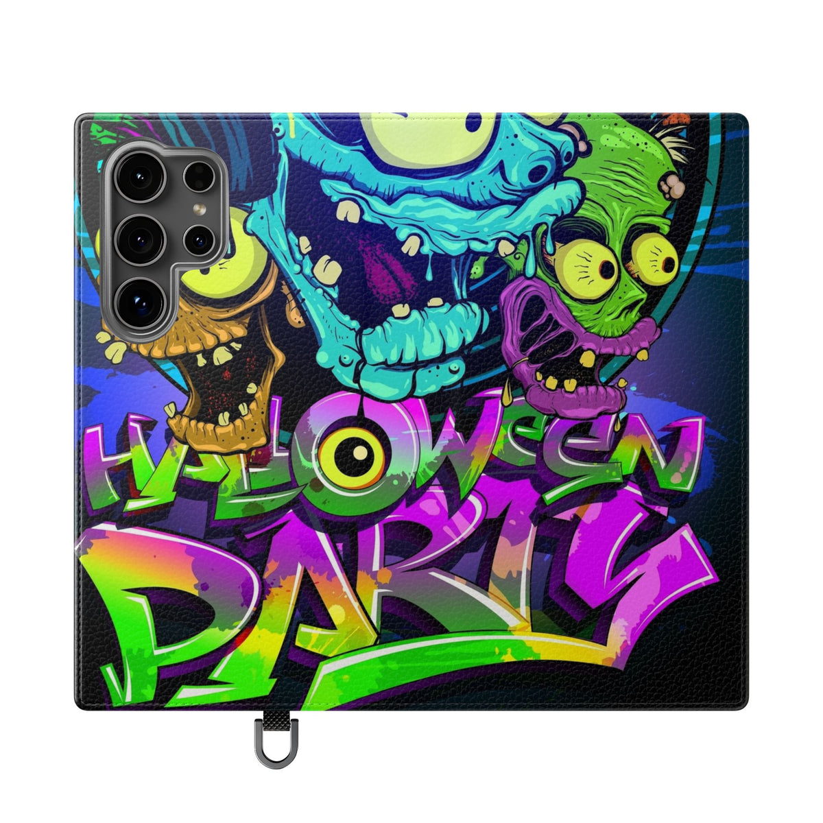 Halloween Party Flip Case — Neon Monster Phone Wallet