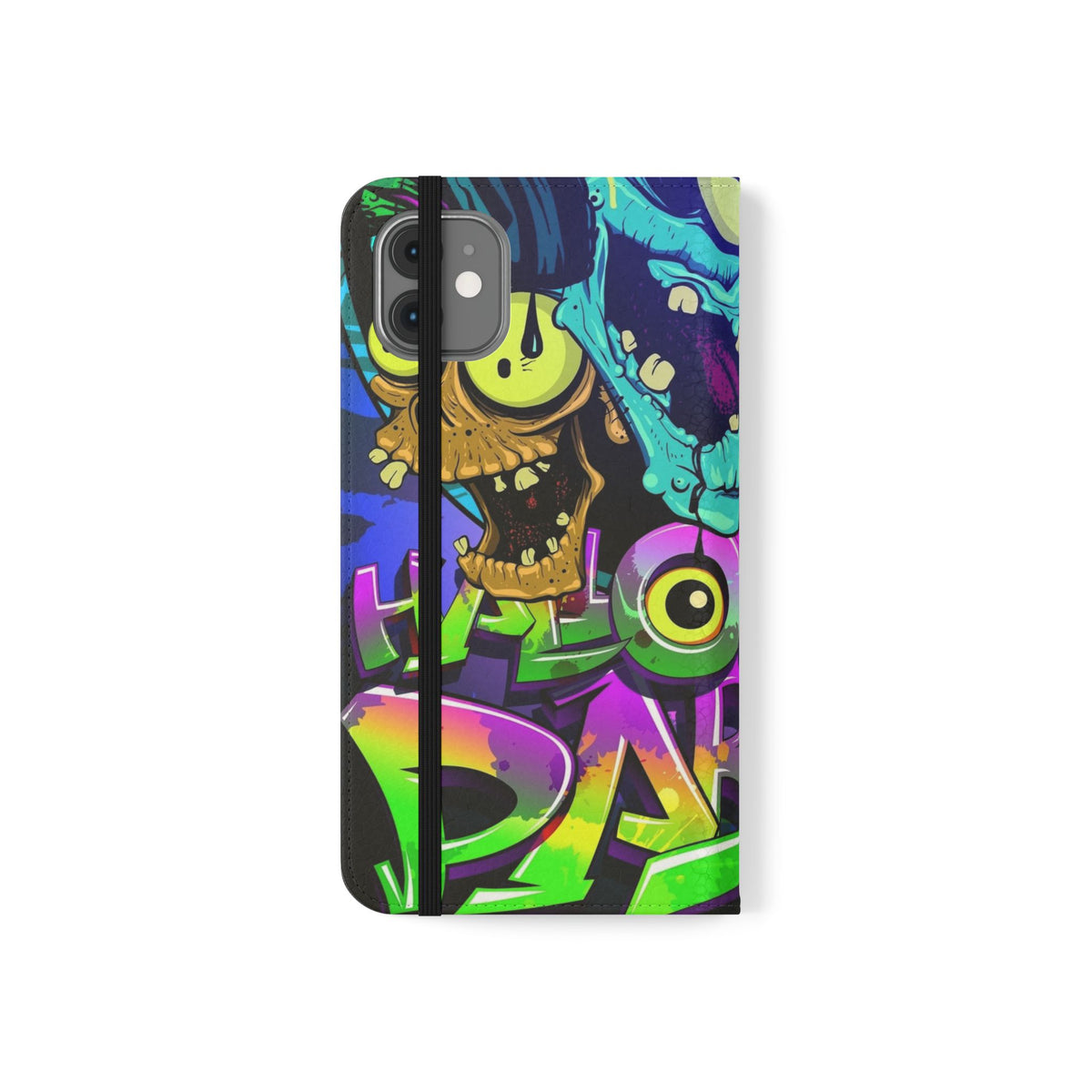 Halloween Party Flip Case — Neon Monster Phone Wallet