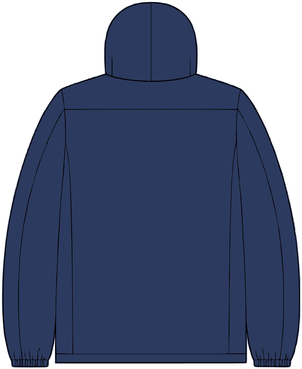 Men's Colorblock 3-in-1 Waterproof Jacket — Navy Hooded Outerwear with Logo
