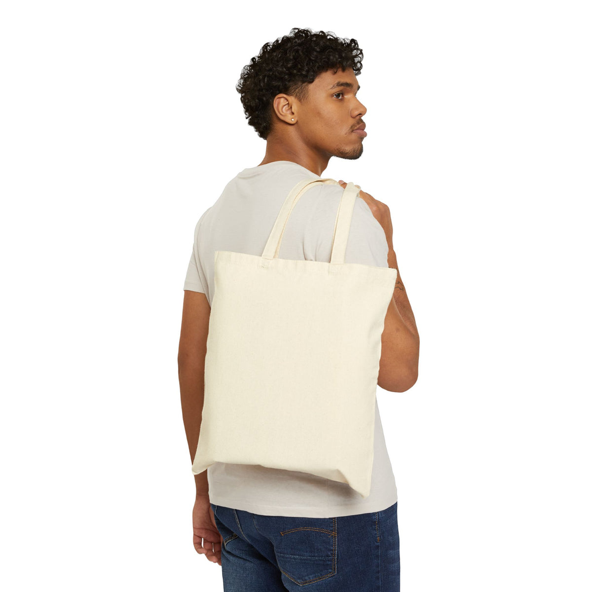 Canvas Tote Bag — Retro Pink “Lazy Customs” Graphic Shopper