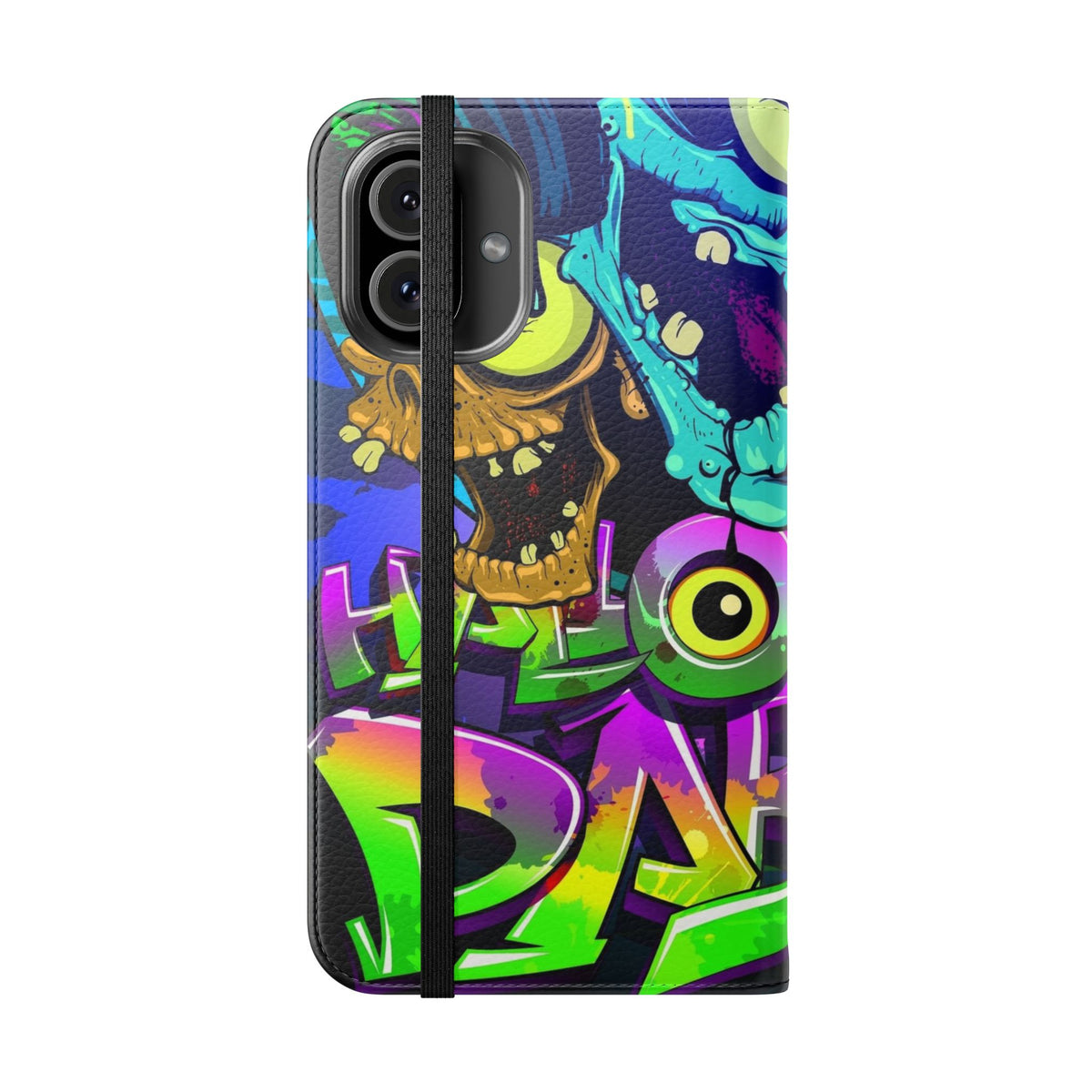 Halloween Party Flip Case — Neon Monster Phone Wallet
