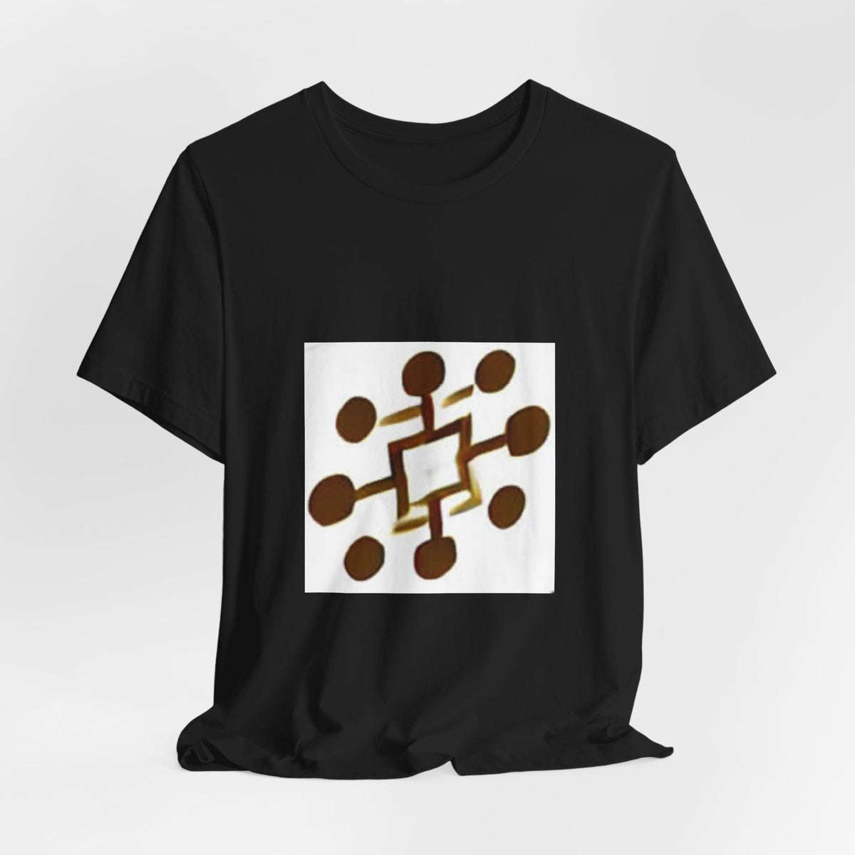 Abstract Brown Network Graphic Tee
