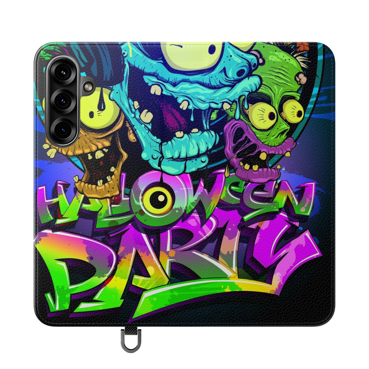 Halloween Party Flip Case — Neon Monster Phone Wallet