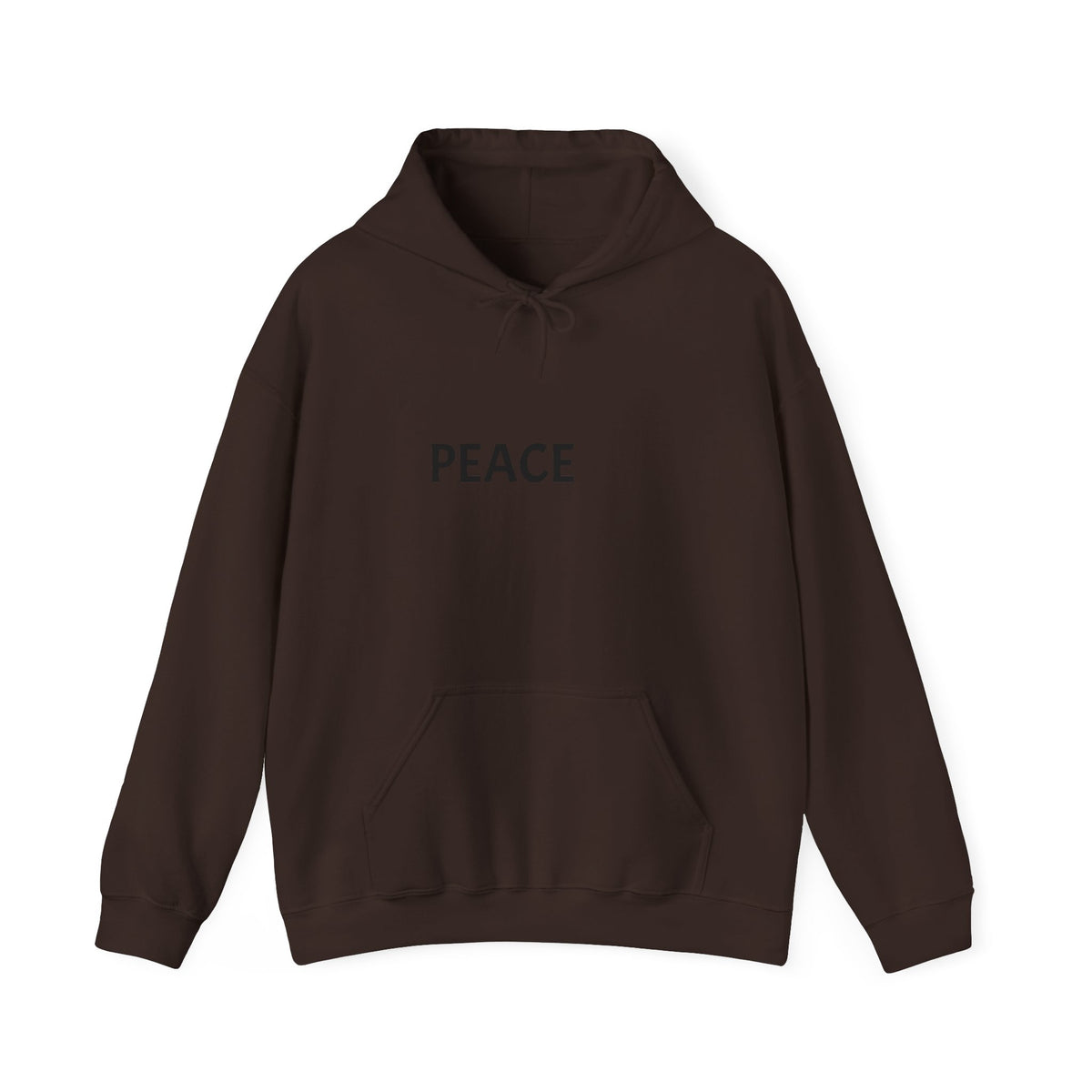 Peace Minimal Hoodie — Simple 'PEACE' Graphic Pullover