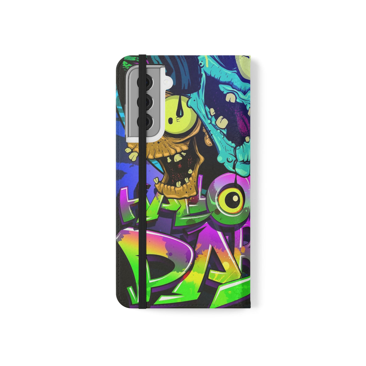 Halloween Party Flip Case — Neon Monster Phone Wallet
