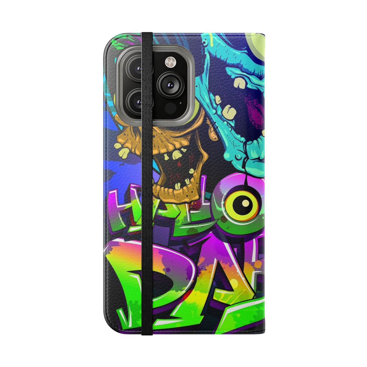 Halloween Party Flip Case — Neon Monster Phone Wallet