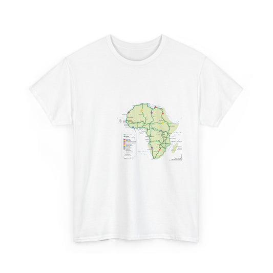 Africa Road Map T-Shirt — Vintage Political Map Tee for Travel Lovers