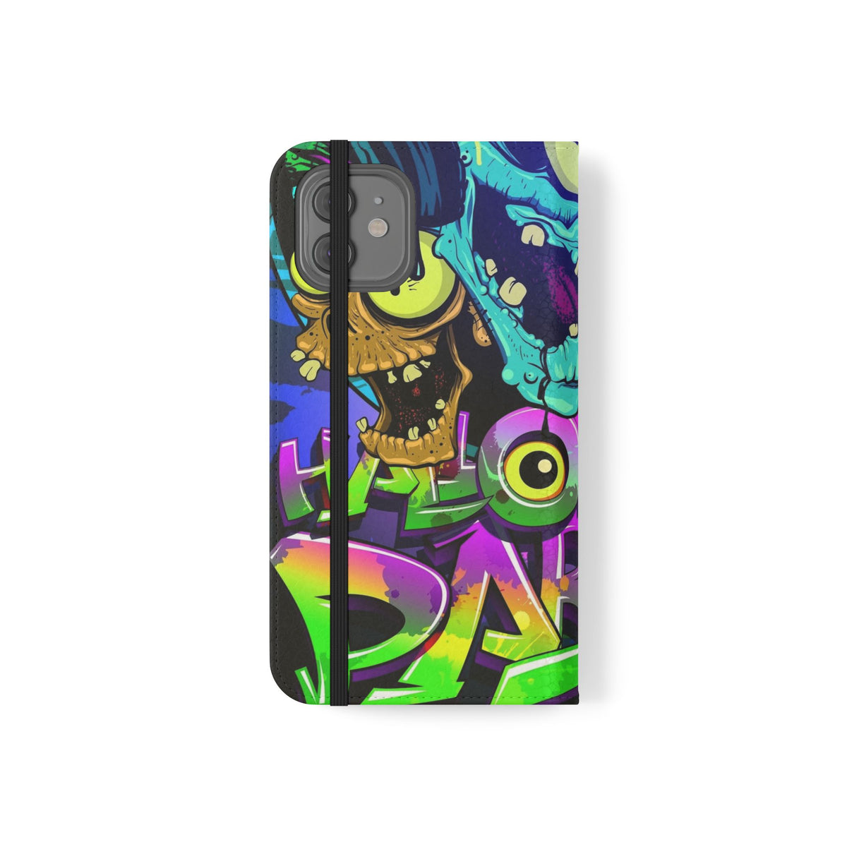 Halloween Party Flip Case — Neon Monster Phone Wallet