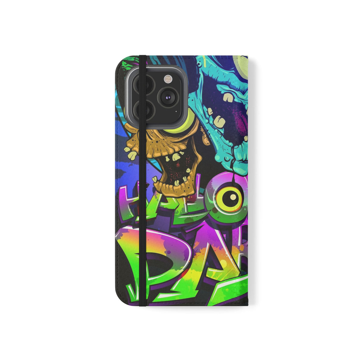 Halloween Party Flip Case — Neon Monster Phone Wallet
