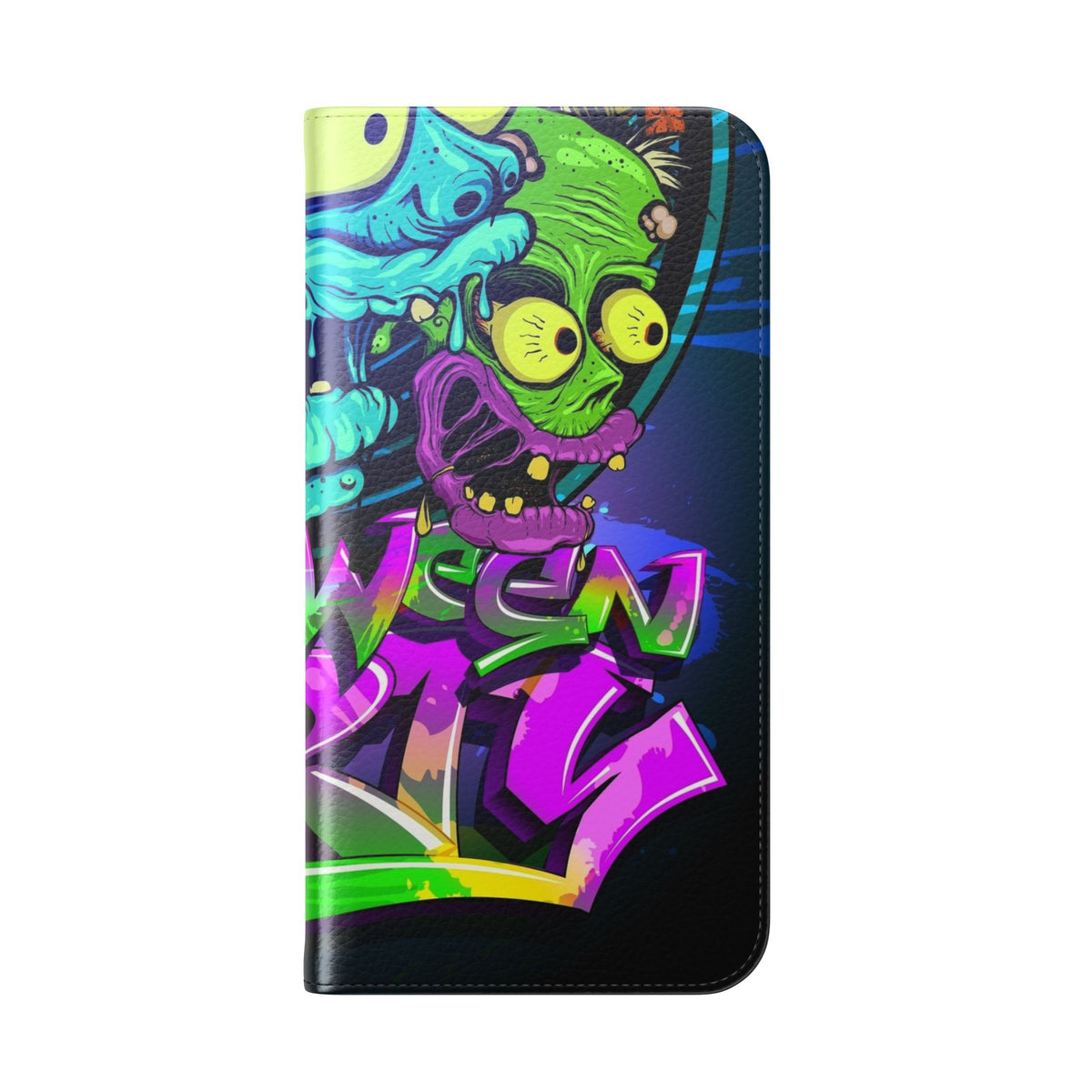 Halloween Party Flip Case — Neon Monster Phone Wallet