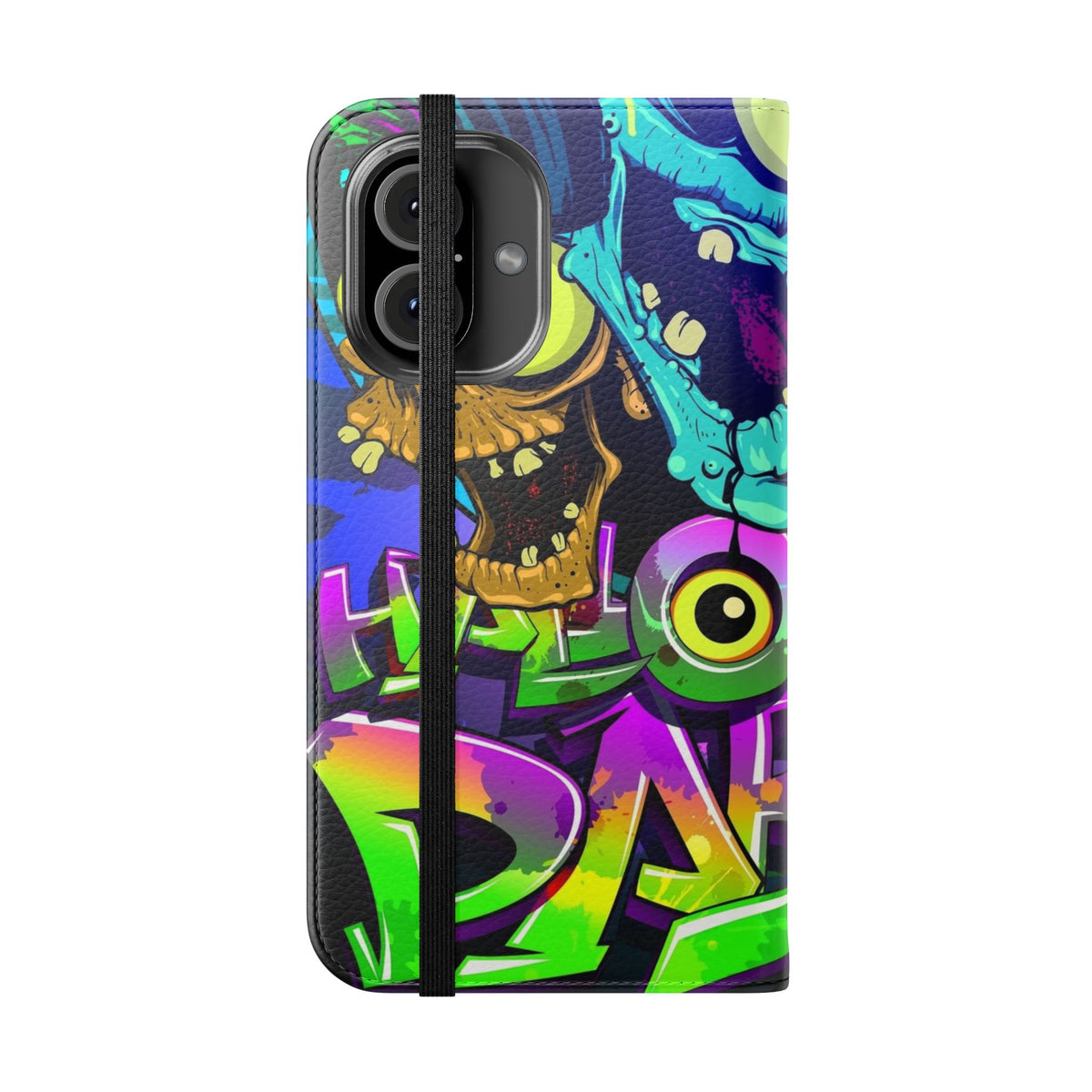 Halloween Party Flip Case — Neon Monster Phone Wallet