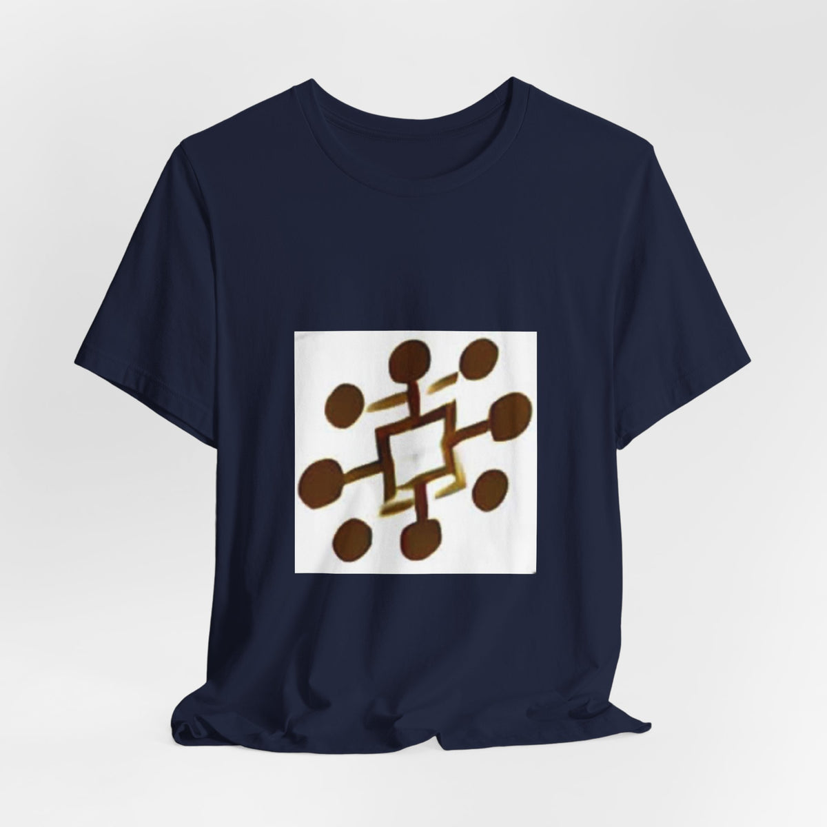 Abstract Brown Network Graphic Tee