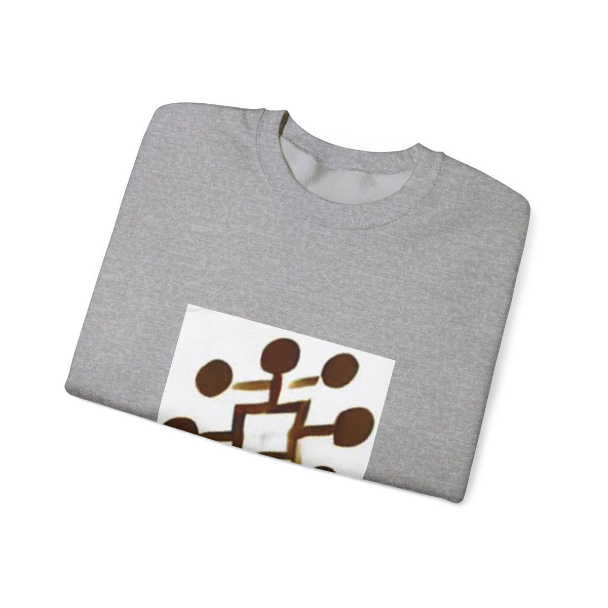 Crewneck Sweatshirt — Modern Geometric Brown Pattern