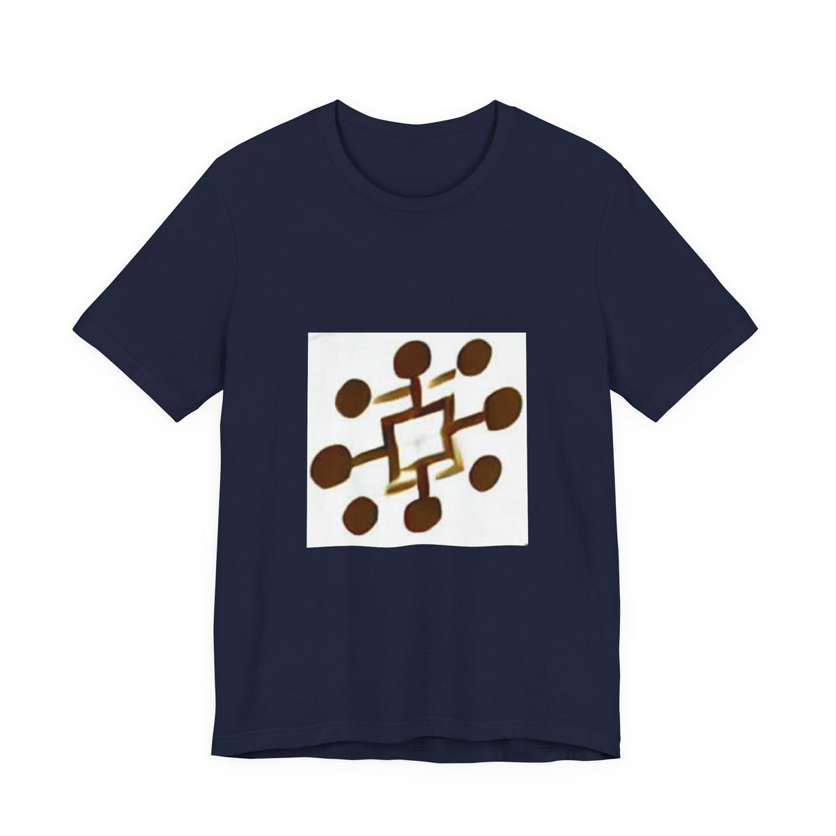Abstract Brown Network Graphic Tee