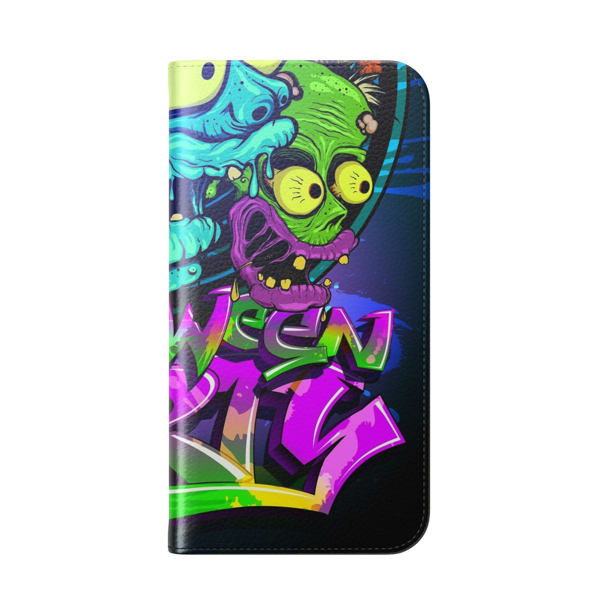 Halloween Party Flip Case — Neon Monster Phone Wallet