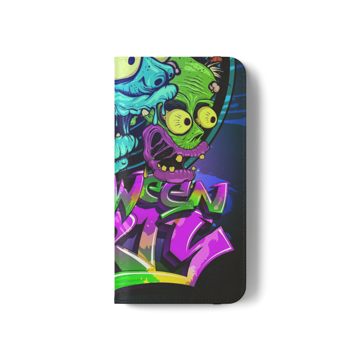 Halloween Party Flip Case — Neon Monster Phone Wallet
