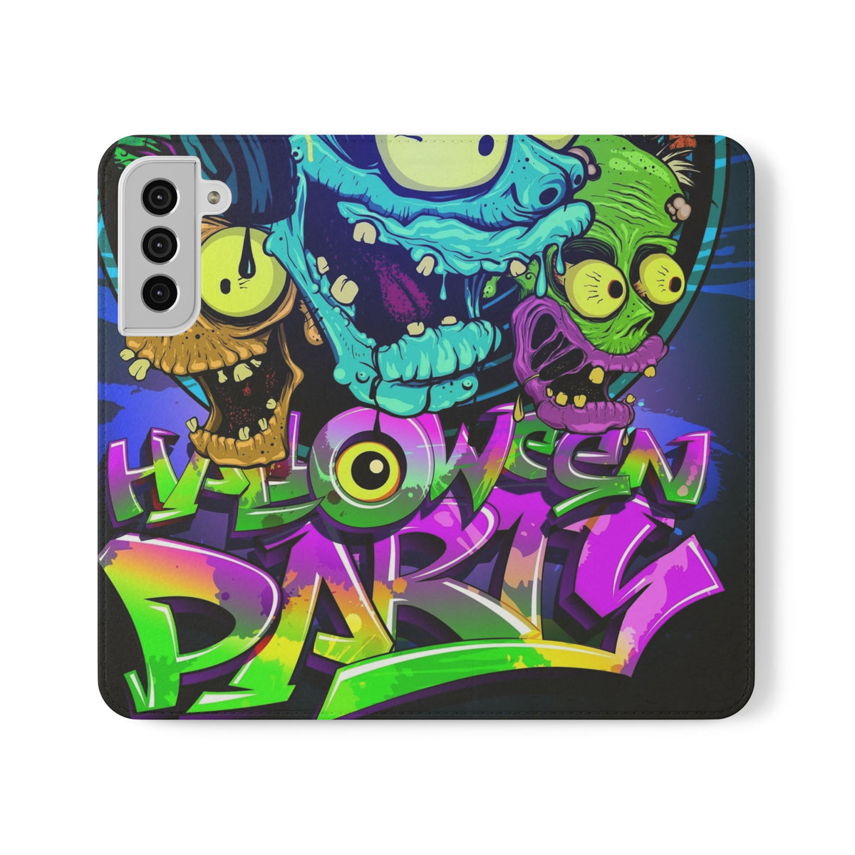 Halloween Party Flip Case — Neon Monster Phone Wallet