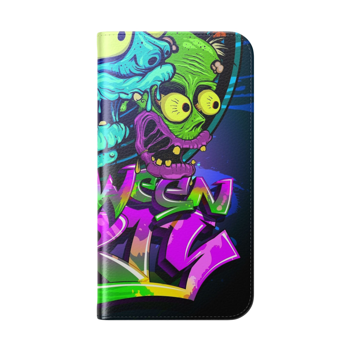 Halloween Party Flip Case — Neon Monster Phone Wallet