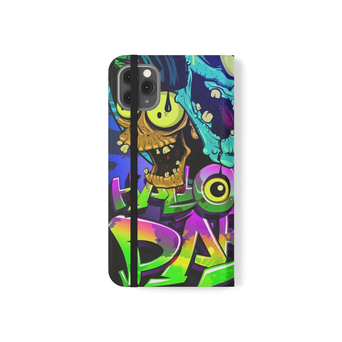 Halloween Party Flip Case — Neon Monster Phone Wallet
