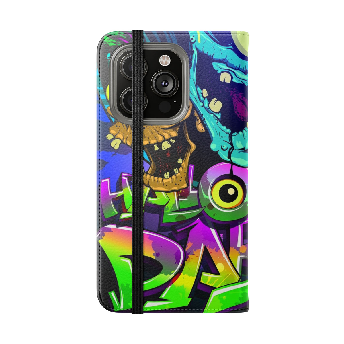 Halloween Party Flip Case — Neon Monster Phone Wallet