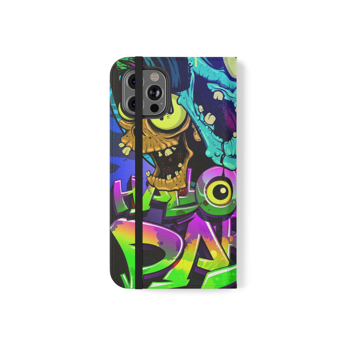 Halloween Party Flip Case — Neon Monster Phone Wallet