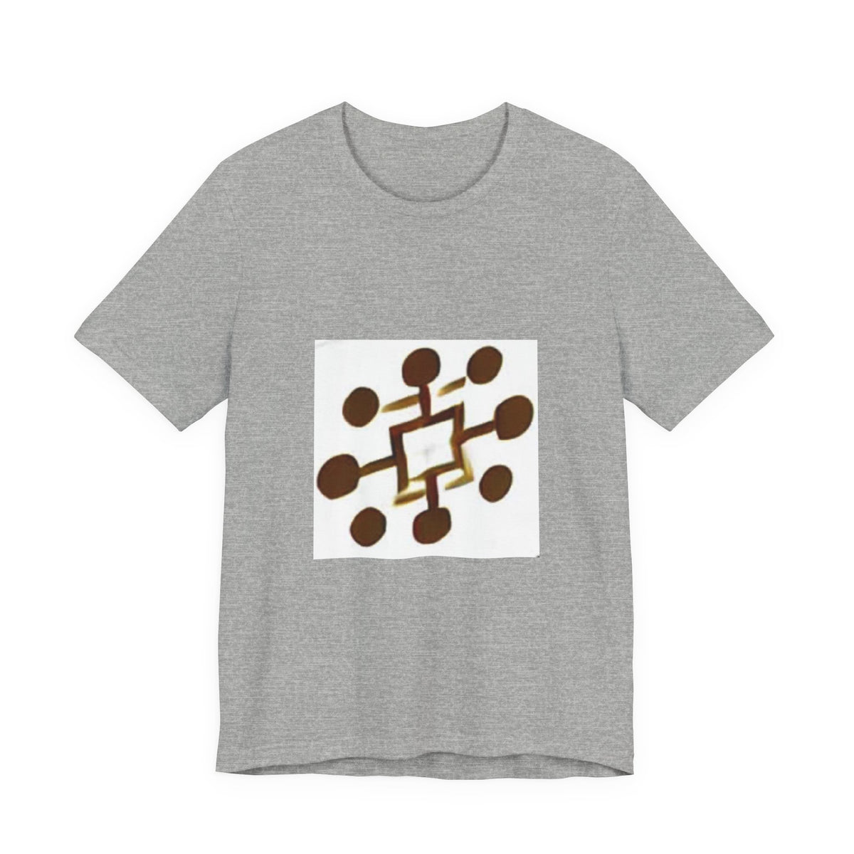 Abstract Brown Network Graphic Tee