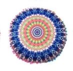 Gradient Floral Pillow Covers and Round Cushion Cases