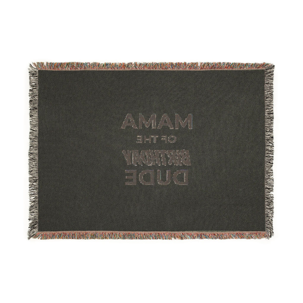 Mama of the Birthday Dude Woven Blanket