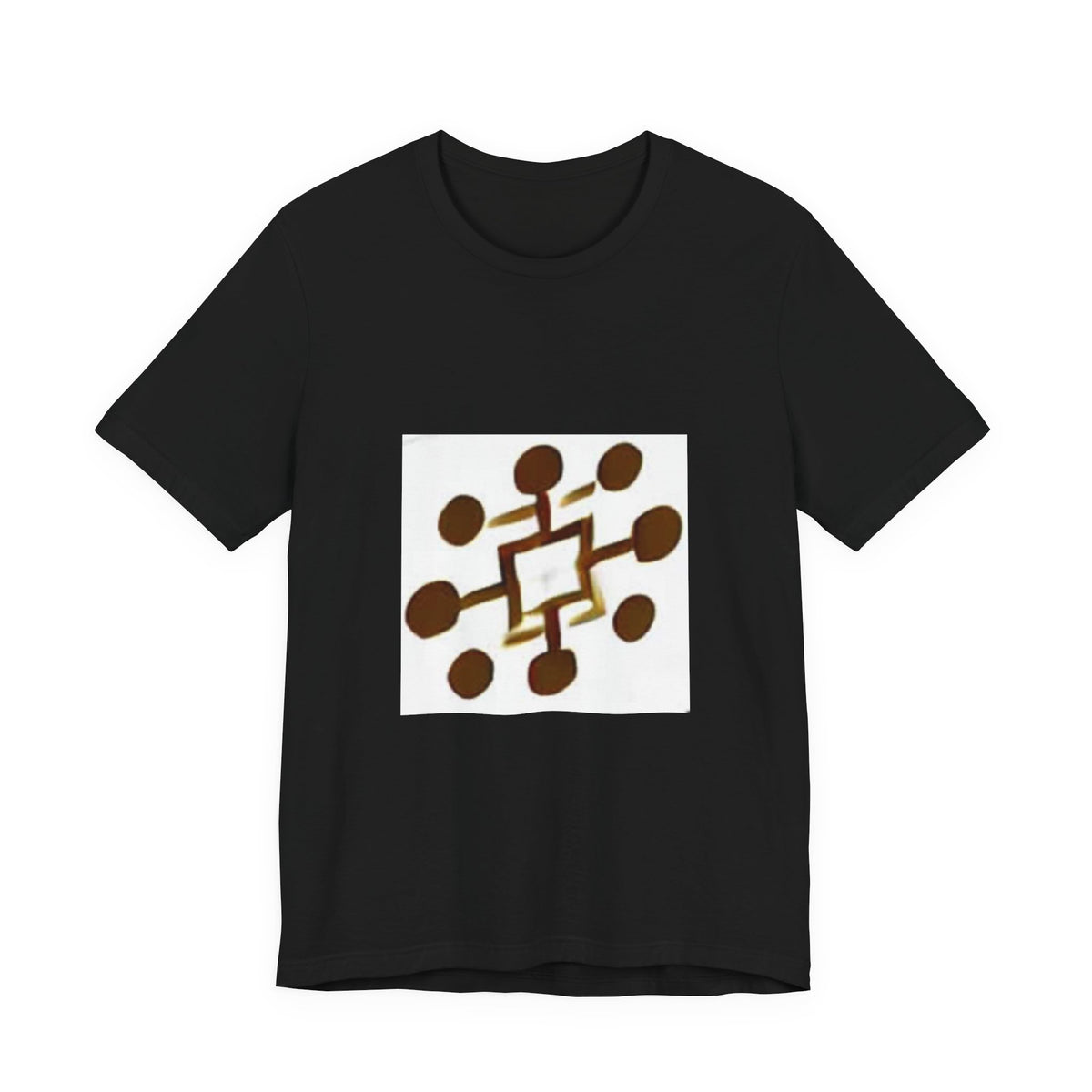 Abstract Brown Network Graphic Tee