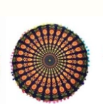 Gradient Floral Pillow Covers and Round Cushion Cases