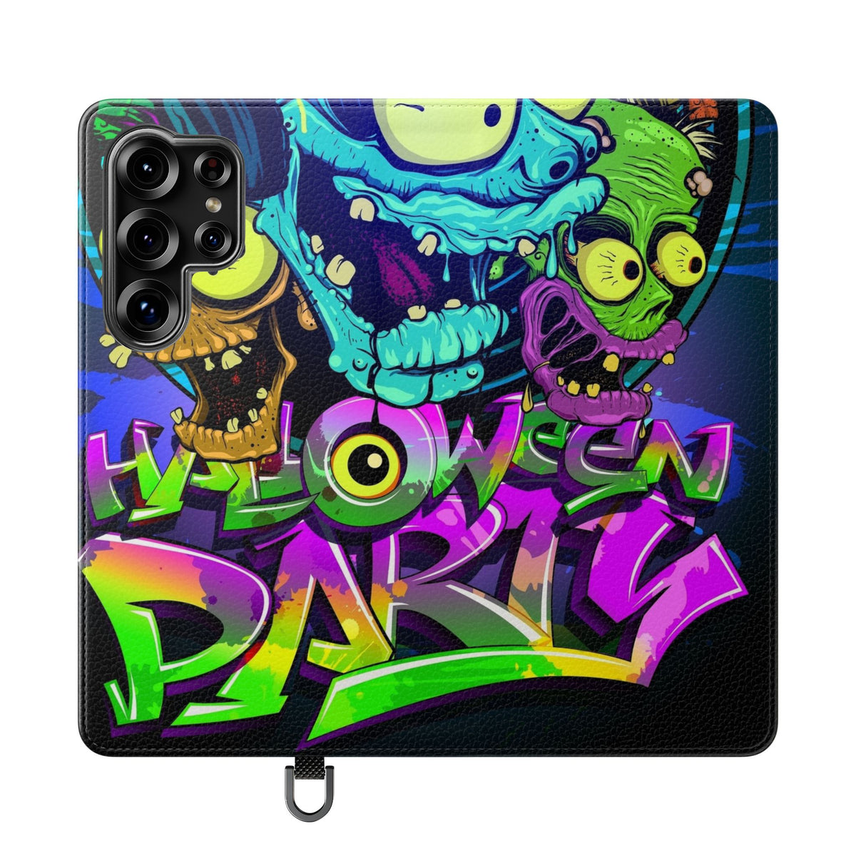 Halloween Party Flip Case — Neon Monster Phone Wallet