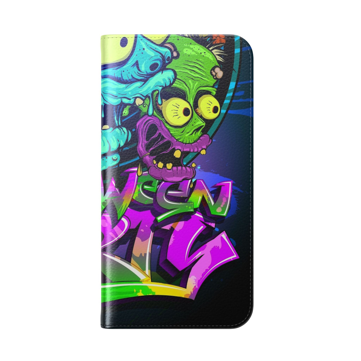 Halloween Party Flip Case — Neon Monster Phone Wallet