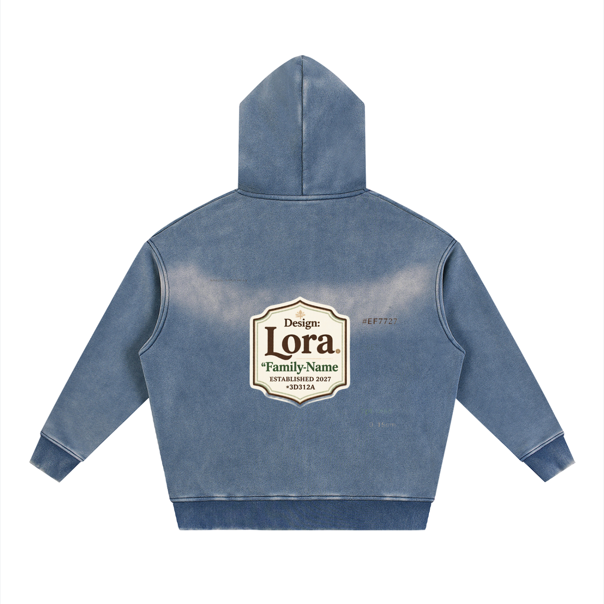 Sunfade Two-way Zipper Boxy Fleece Hoodie