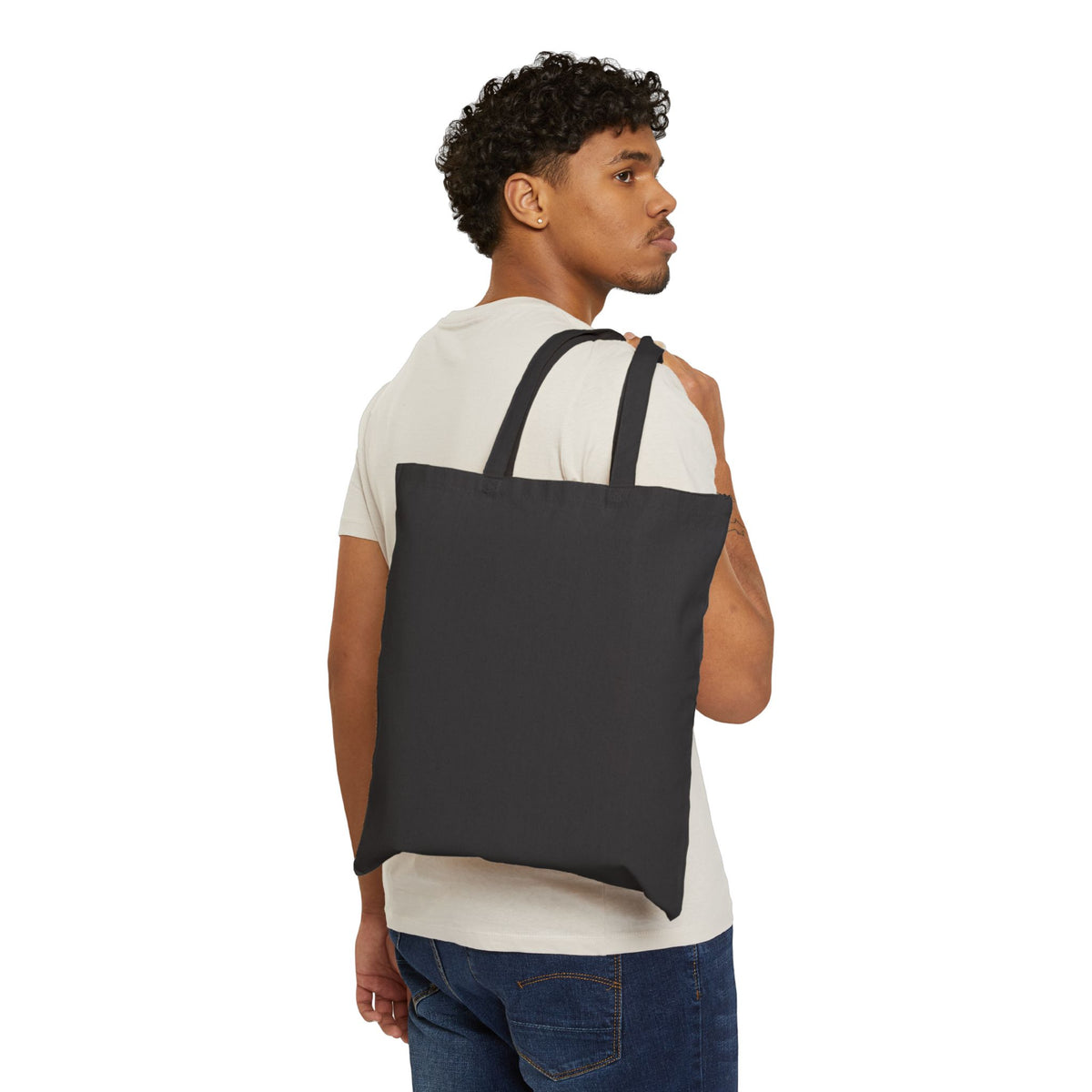 Canvas Tote Bag — Retro Pink “Lazy Customs” Graphic Shopper
