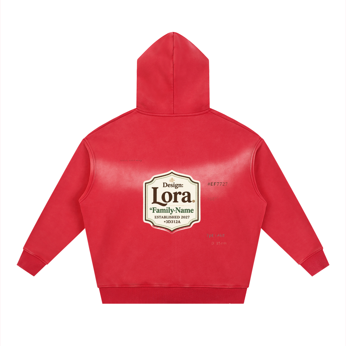 Sunfade Two-way Zipper Boxy Fleece Hoodie