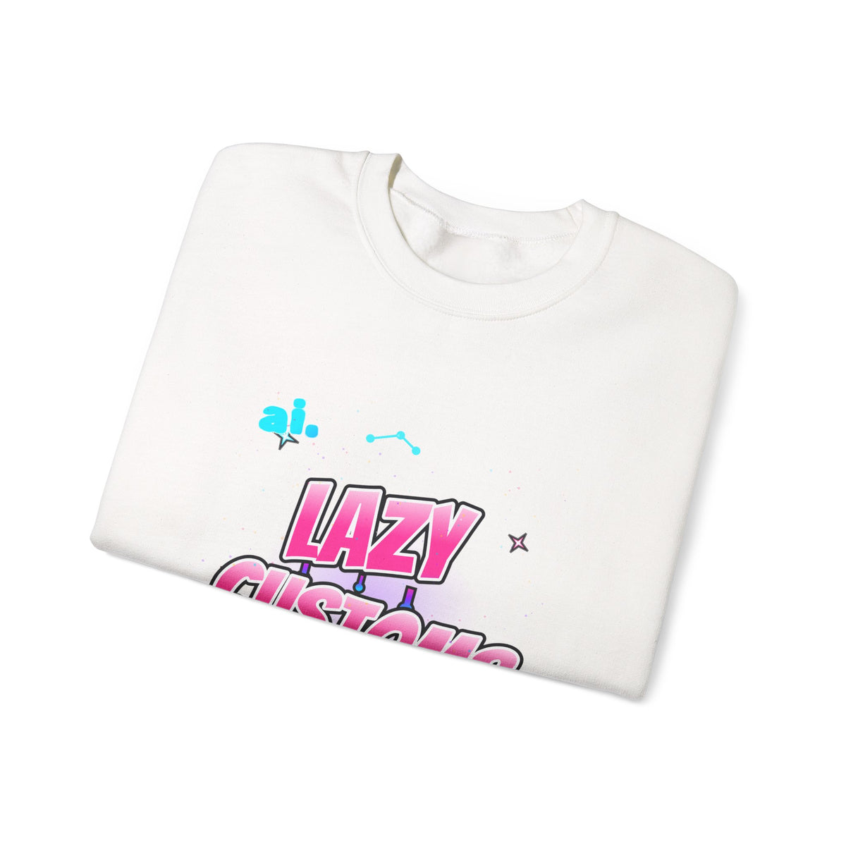 Crewneck Sweatshirt — 'Lazy Customs' Retro Drip Logo Pullover