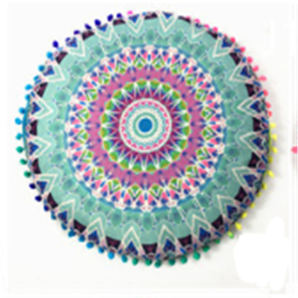 Gradient Floral Pillow Covers and Round Cushion Cases