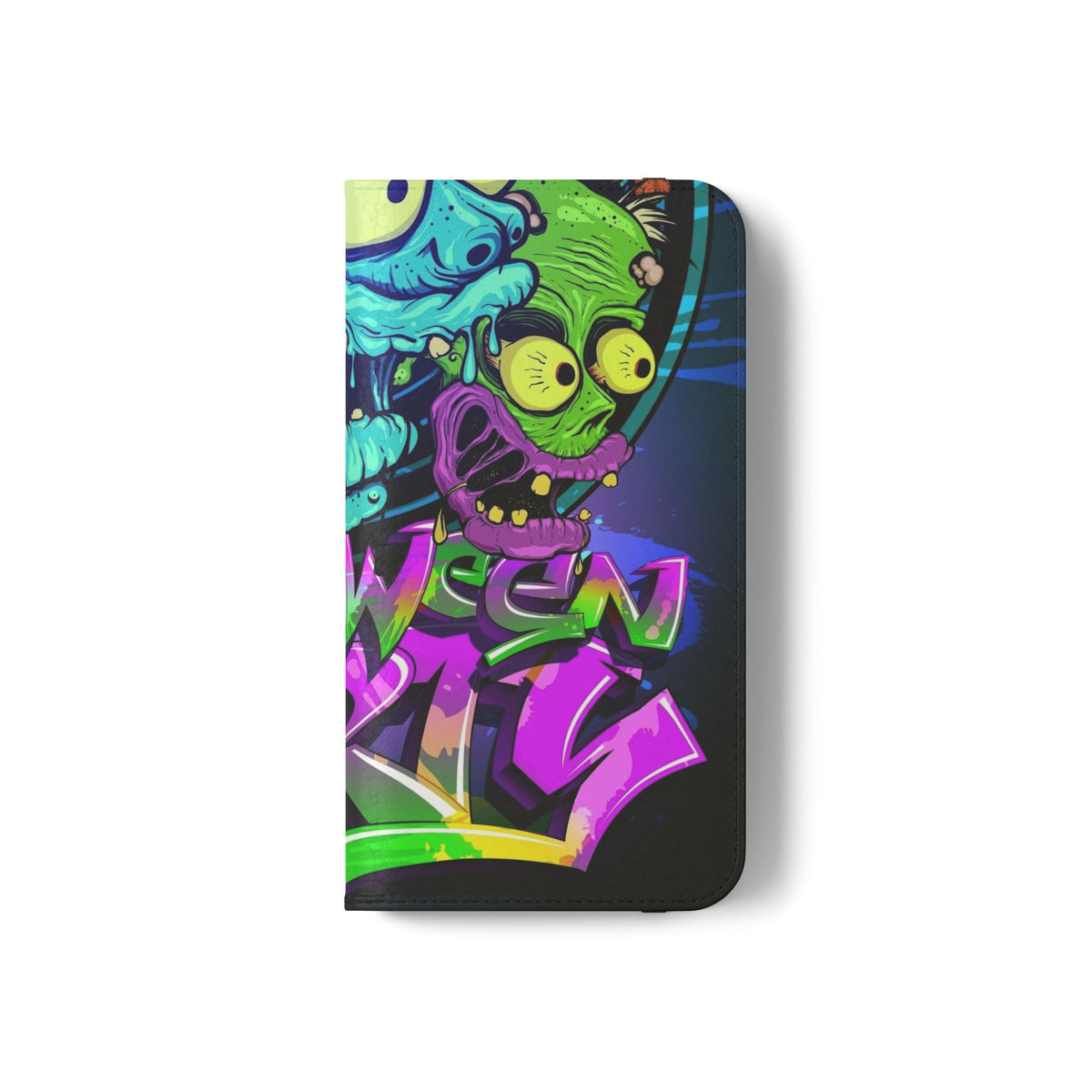Halloween Party Flip Case — Neon Monster Phone Wallet