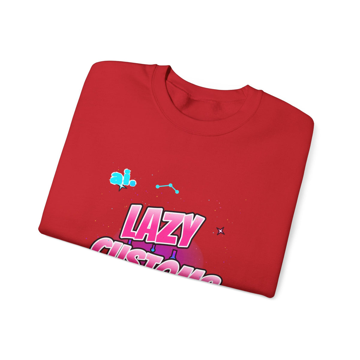 Crewneck Sweatshirt — 'Lazy Customs' Retro Drip Logo Pullover