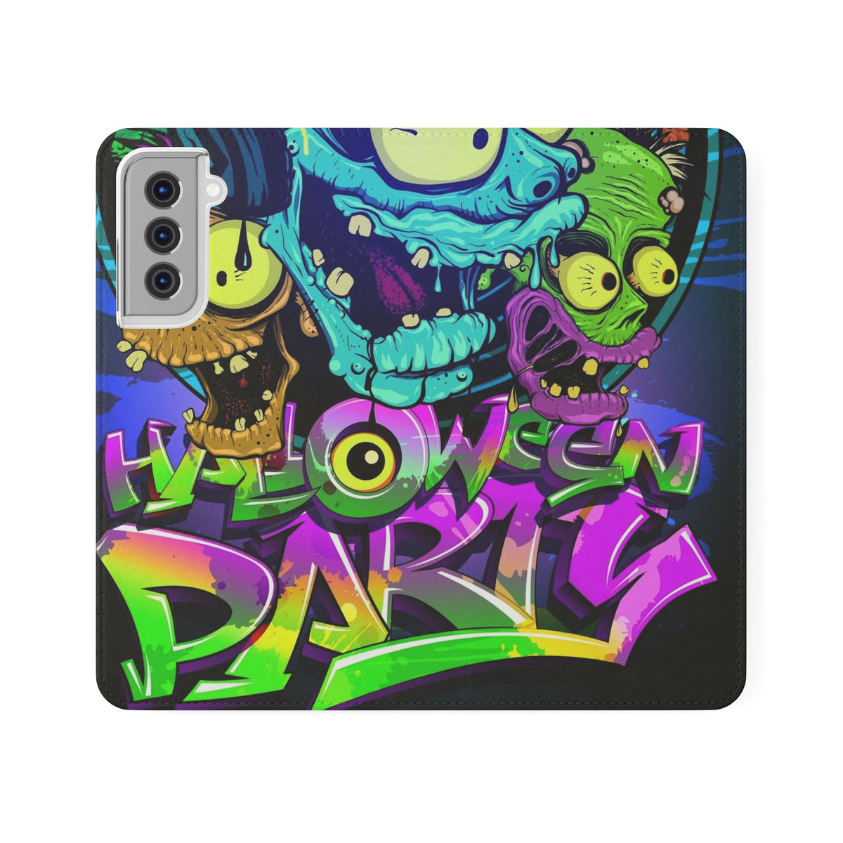 Halloween Party Flip Case — Neon Monster Phone Wallet